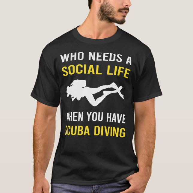 Camiseta Mergulho de mergulho na Vida Social (Frente)
