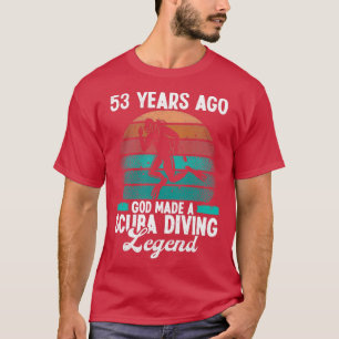 Camiseta Mergulho De Scuba, 53 Anos, Aniversário