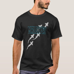 Camiseta Mergulho de Shark Scuba nas Maldivas Mergulhando c