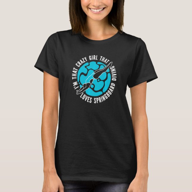 Camiseta Mergulho de Springboard na Platform Diver Girl (Frente)