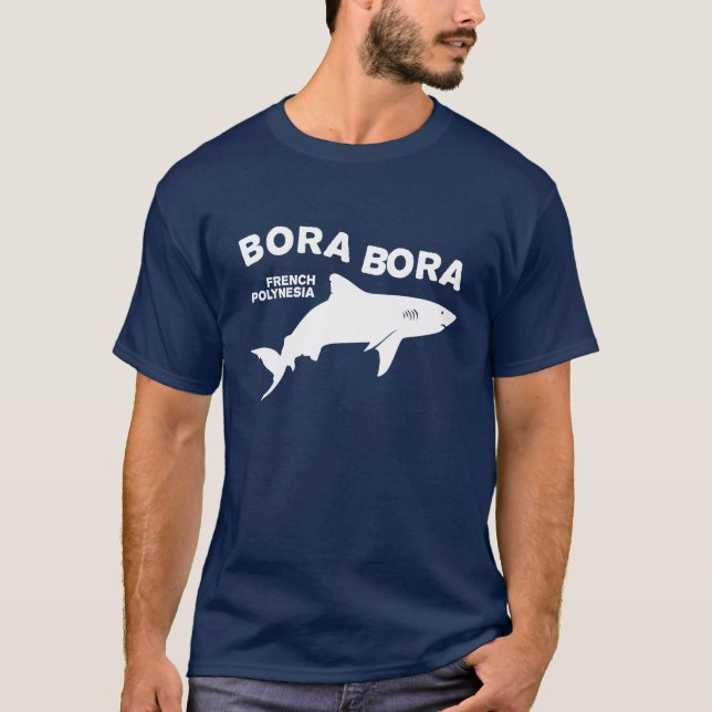 Camiseta Mergulho De Tubarão Em Bora Bora (Frente)