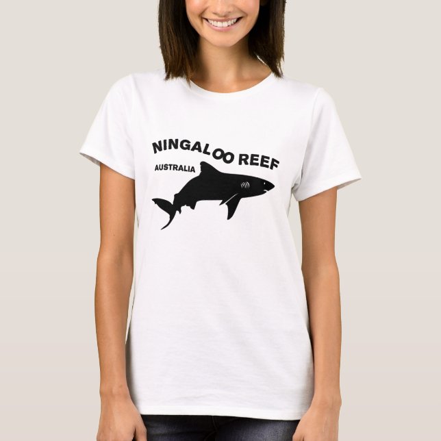 Camiseta Mergulho De Tubarão Na Austrália, Recife Ningaloo (Frente)