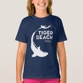 Camiseta Mergulho de tubarão na praia de Tiger