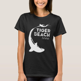Camiseta Mergulho de tubarão na praia de Tiger
