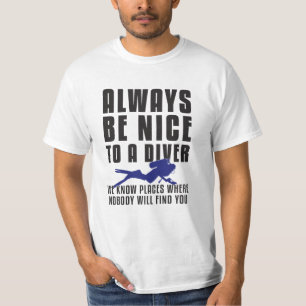 Camiseta Mergulho Dive Scuba Merging Diver Funny Gift Idea