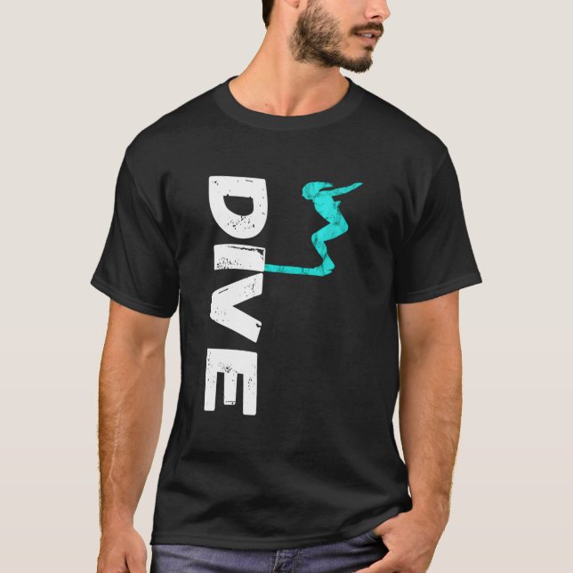 Camiseta Mergulho Dive Springboard Diving Conselho Platform (Frente)