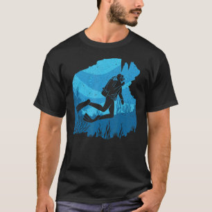 Camiseta Mergulho do Oceano Scuba Mergulhando