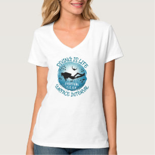 Camiseta Mergulho é Intervalo de Superfície Engraçado pe