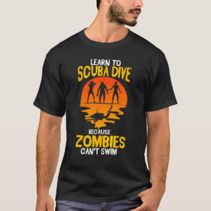 Camiseta Mergulho Engraçado de mergulho Scuba Porque Zombie