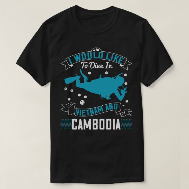 Camiseta Mergulho Eu Gostaria De Morrer No Vietname (Frente do Design)