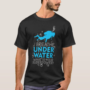 Camiseta Mergulho Eu Respiro Debaixo D'água Eu Sou Mergulha