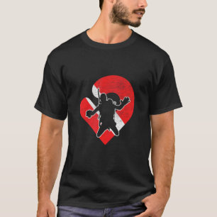 Camiseta Mergulho Flag Heart Scuba Diver Underwater Snorkel