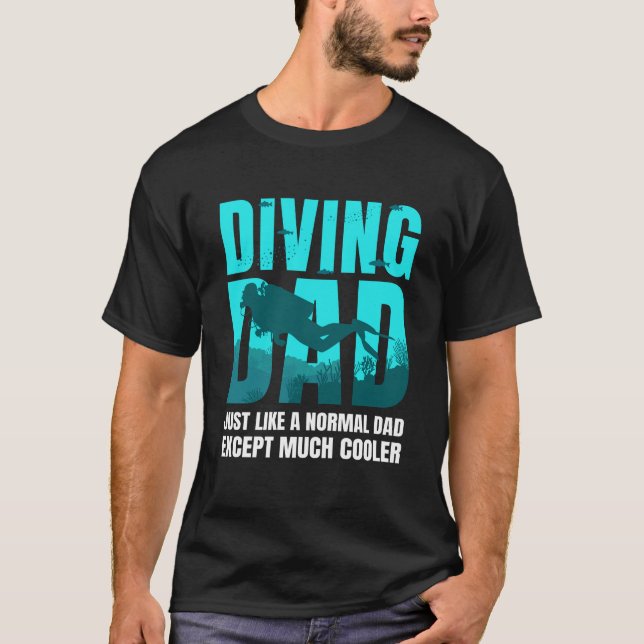 Camiseta Mergulho legal De Scuba Para Pais Do Oceano Scuba  (Frente)