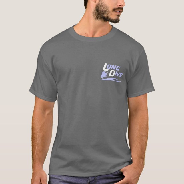 Camiseta Mergulho longo: T do pescador - obscuridade (Frente)
