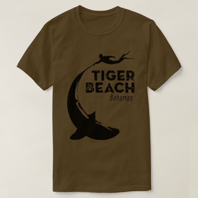 Camiseta Mergulho nas Bahamas da praia do Tiger (Frente do Design)