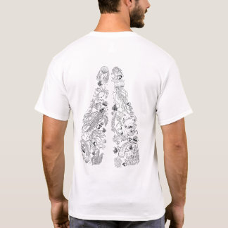 Camiseta Mergulho nas barbatanas do mar design em preto