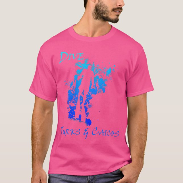 Camiseta Mergulho nas férias de Dive Turks Caicos (Frente)