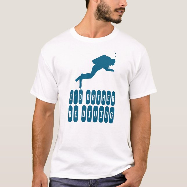 Camiseta Mergulho no Mar Profundo Diver Scuba (Frente)