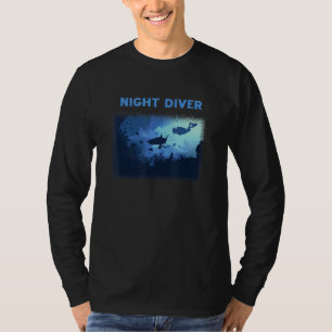 Camiseta Mergulho Noturno Scuba Mergulhando Submarino Snork
