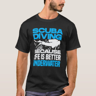 Camiseta Mergulho Porque Mergulhador Subaquático