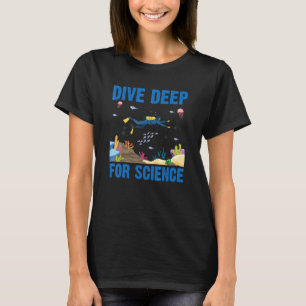 Camiseta Mergulho Profundo Para Ciência Scuba Mergulhando B