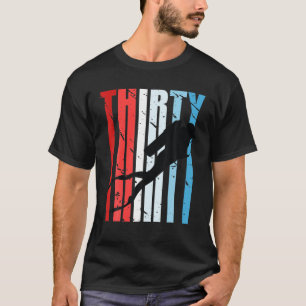 Camiseta Mergulho Retro Scuba Merge aniversário de 30 anos
