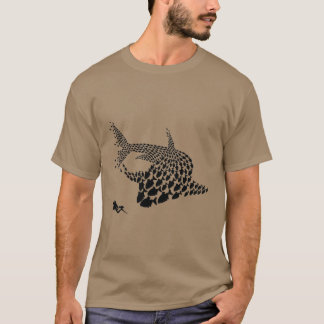 Camiseta Mergulho Scooba Peixe Tubarão Mergulhador tanque m