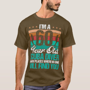 Camiseta Mergulho Scuba, 60 Anos, Aniversário De 60 Anos