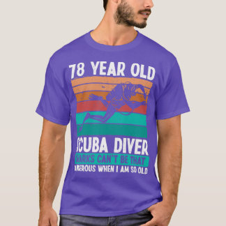 Camiseta Mergulho Scuba, 78 anos, 78, Aniversário, Scuba