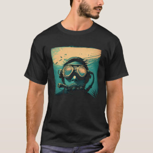 Camiseta Mergulho Scuba Merge Vintage Retro Scuba Diver Div