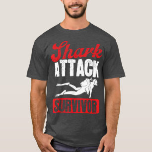 Camiseta Mergulho Scuba no Sobrevivente do Ataque ao Tubarã