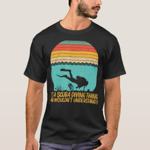 Camiseta Mergulho Scuba Para Homens Diantes Submarinos