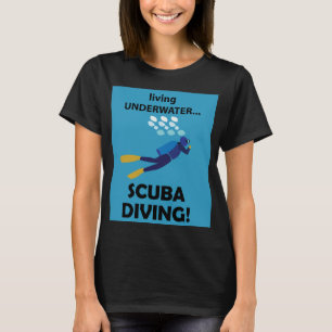 Camiseta Mergulho Scuba Vivendo Submarino Scuba
