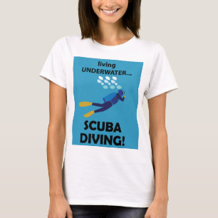 Camiseta Mergulho Scuba Vivendo Submarino Scuba