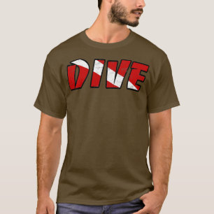 Camiseta Mergulho Simples Scuba Merging Red Wand White