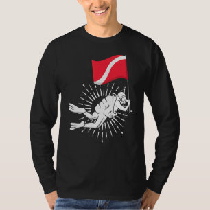 Camiseta Mergulho Submarino Mergulhento Bandeja Ocean Scuba