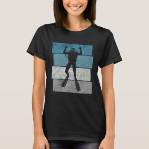 Camiseta Mergulho Vintage Mergulhador Scuba Retro Mergulho