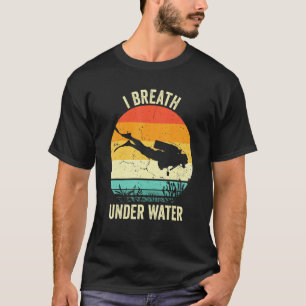 Camiseta Mergulho Vintage Mergulho Scuba Eu Respiro Subaq