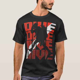 Camiseta Mergulho Vintage, Scuba Vestido Canto Superior