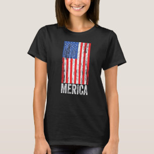 Camiseta Merica 4º Dia da Independência Bandeira Americana