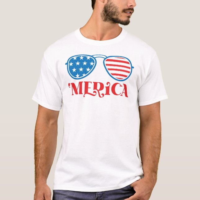 Camiseta "Merica - 4 de julho de Design-32042 (Frente)