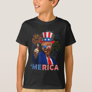 Camiseta Merica 4 De Julho, Fogos De Bomba Engraçados Em de