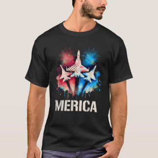 Camiseta Merica 4 de julho Patriótico do navio de combate a