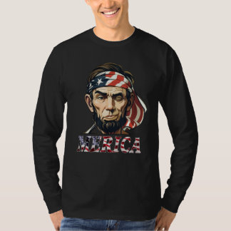 Camiseta Merica 4th Of July Patriotic Abraham Lincoln 11