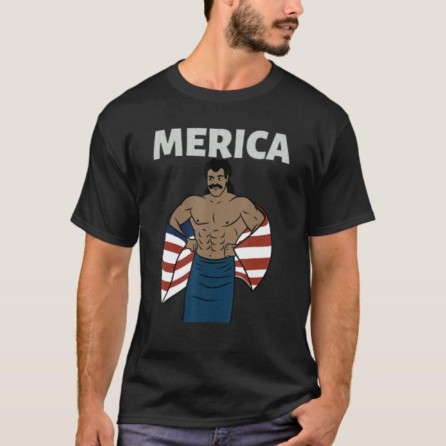 Camiseta Merica American Mullet Business In Front Party In  (Frente)