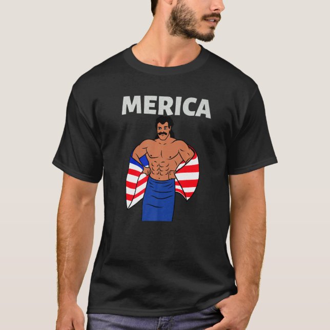 Camiseta Merica American Mullet Business In Front Party In  (Frente)