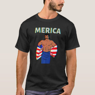 Camiseta Merica American Mullet Business Na Frente Do Parti