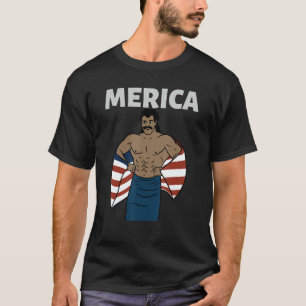Camiseta Merica American Mullet Business Na Frente Do Parti