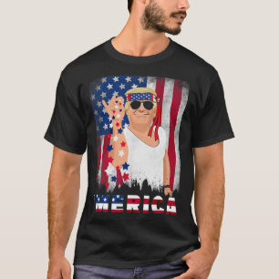 Camiseta Merica Bae Salt Sprinkle Patriótica Americana