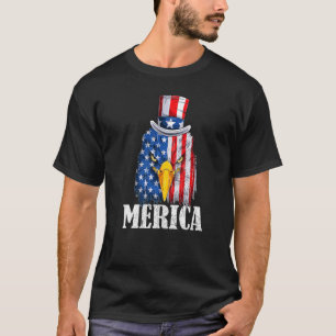 Camiseta Merica Bald Eagle Independence Day 4 de julho